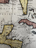 Caribbean Gulf Mexico Cuba Florida Louisiana 1754 Bellin hand color antique map