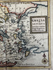 Ancient Greece 1785 Moll map hand colored Grecia Antiqua Greek islands
