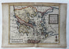 Ancient Greece 1785 Moll map hand colored Grecia Antiqua Greek islands