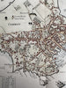 Boston John Bonner map 1722 reissued 1901 beautiful hand color ships early