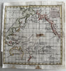 Australia southern coast unknown Cook 1788 rare Italian map NW America coast