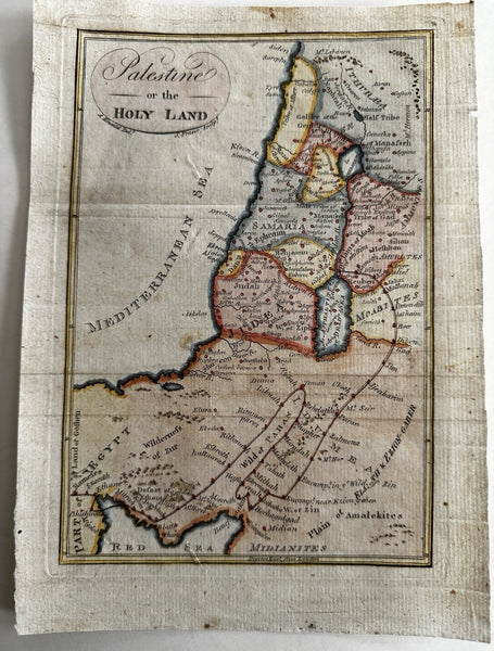 Holy Land 1799 Palestine Dead Sea Arabia Deserta Wild of Paran Amalekites map