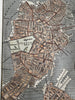 Boston Mass. city plan 1853 Ensign charming miniature hand color map