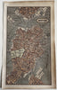 Boston Mass. city plan 1853 Ensign charming miniature hand color map
