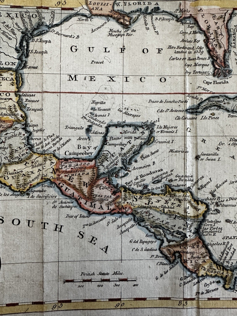 West Indies Central America Florida with islands 1799 Caribbean map McIntyre