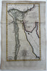 Egypt Nile North Africa c.1760-90 Vaugondy Gibert scarce engraved hand color map