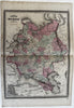 Russian Empire in Europe Caucasus Georgia 1870 Johnson large hand colored map