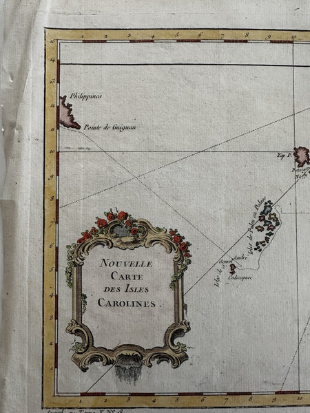 Pacific Ocean Caroline Islands Micronesia Palau 1761 Bellin decorative map