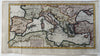 Europe Mediterranean Sea countries ancient world 1772 hand colored engraved map