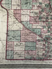 Minnesota early state map 1870 Johnson large hand colored folio map