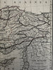 Asia Minor Turkey Syria 1810 Lapie engraved folio map orig. hand color