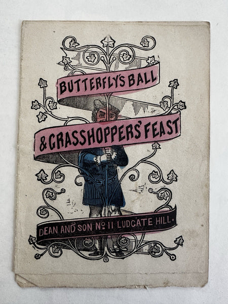 Butterfly’s Ball & Grasshopper’s Feast c1860 Dean & Son hand color juvenile book