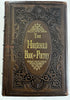 Poetry gift binding leather book 1873 Massive compendium gilt w/ 10 engravings