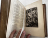 Poetry gift binding leather book 1873 Massive compendium gilt w/ 10 engravings