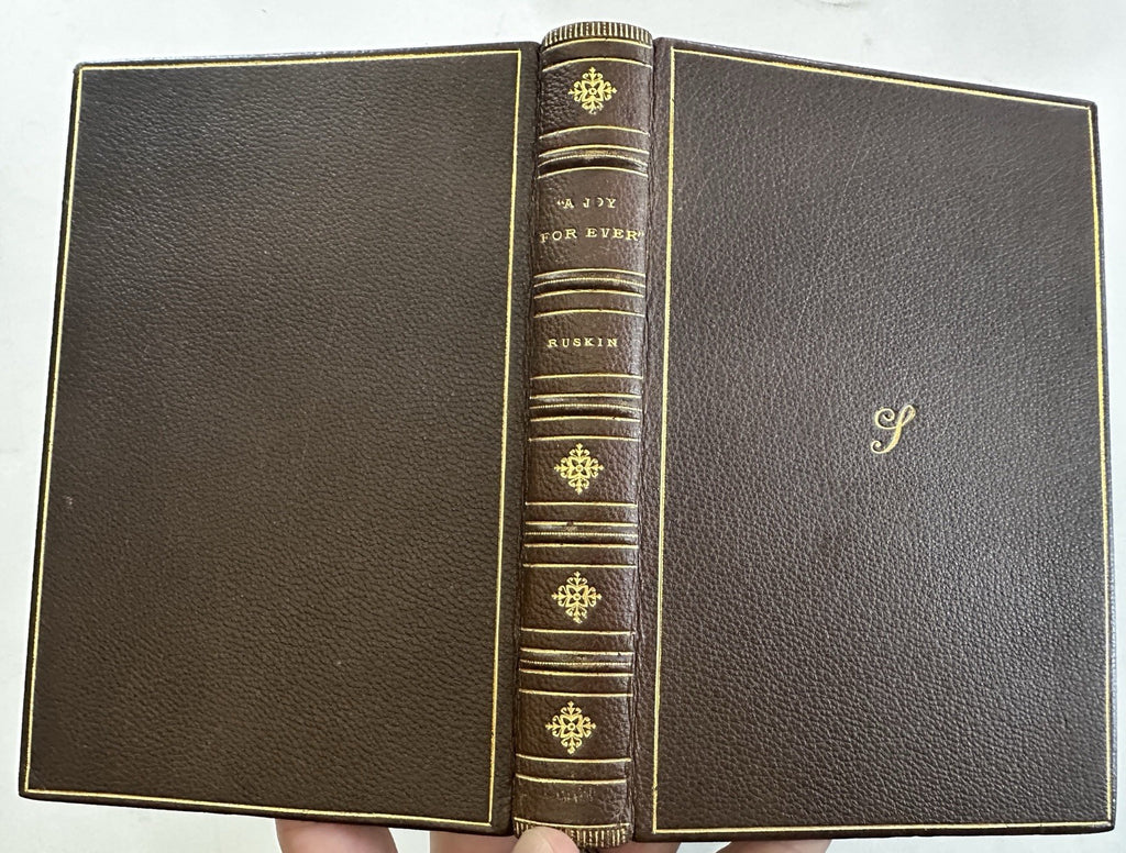 John Ruskin 1857 Political Economy of Art lectures fine 1904 leather bound book
