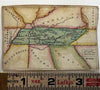 Tennessee state c.1820-24 rare Melish miniature state map original hand color