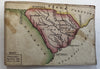 South Carolina c.1820-24 rare Melish miniature state map original hand color