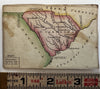 South Carolina c.1820-24 rare Melish miniature state map original hand color