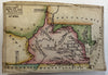 Virginia c.1820-24 rare Melish miniature state map original hand color
