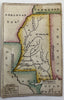 Mississippi state c.1821-24 rare Melish miniature state map original hand color