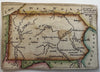 Pennsylvania state c.1821-24 rare Melish miniature state map original hand color