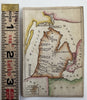 Michigan Territory c.1820-24 rare Melish miniature state map original hand color