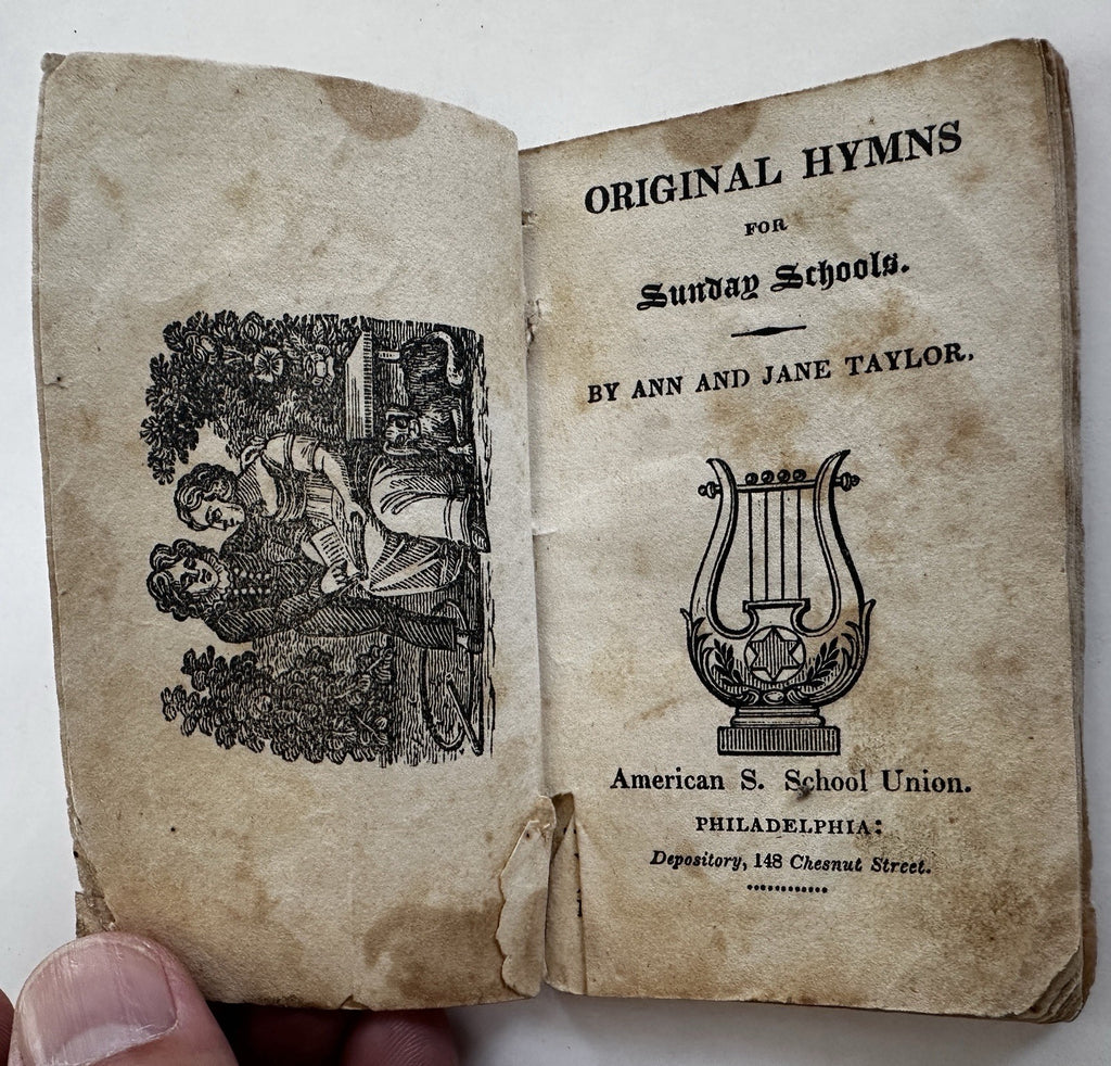 Sunday School Hymns c.1830’s Philadelphia juvenile chap book Ann & Jane Taylor