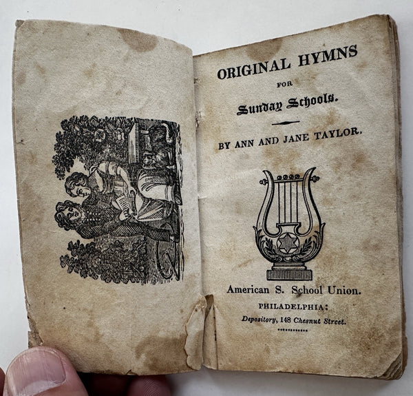 Sunday School Hymns c.1830’s Philadelphia juvenile chap book Ann & Jane Taylor