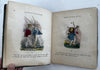 Merry Pictures juvenile book c.1850’s Leavitt & Allen 120 hand colored woodcuts