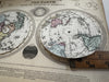 World map moving volvelles 1850’s Reynolds toy map hand colored rare print