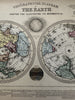 World map moving volvelles 1850’s Reynolds toy map hand colored rare print