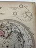 World map moving volvelles 1850’s Reynolds toy map hand colored rare print