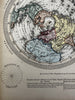 World map moving volvelles 1850’s Reynolds toy map hand colored rare print