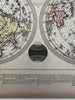 World map moving volvelles 1850’s Reynolds toy map hand colored rare print