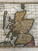 Scotland 1778 Fresnoy miniature engraved hand colored map