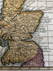 Scotland 1778 Fresnoy miniature engraved hand colored map