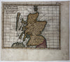 Scotland 1778 Fresnoy miniature engraved hand colored map