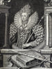 Elisabeth Queen of England sword book 1740’s scarce G. Vertue engraved portrait