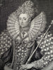 Elisabeth Queen of England sword book 1740’s scarce G. Vertue engraved portrait