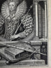 Elisabeth Queen of England sword book 1740’s scarce G. Vertue engraved portrait