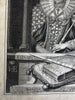 Elisabeth Queen of England sword book 1740’s scarce G. Vertue engraved portrait