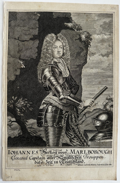 John Churchill Duke Marlborough 1670’s scarce copper engraved portrait