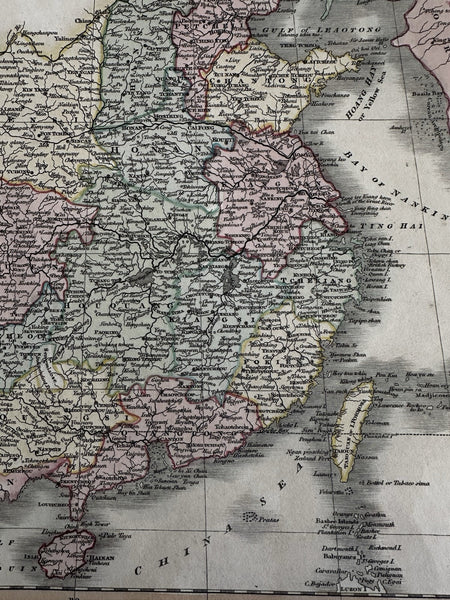 China Asia Corea 1820 C. Smith scarce lovely hand colored engraved map