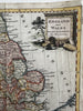 England & Wales decorative cartouche 1782 Kitchin engraved color miniature map