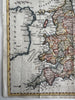 England & Wales decorative cartouche 1782 Kitchin engraved color miniature map