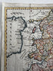 England & Wales decorative cartouche 1782 Kitchin engraved color miniature map