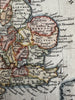 England & Wales decorative cartouche 1782 Kitchin engraved color miniature map