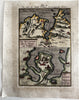 North Africa Barbary coast Tunis Carthage 1719 Mallet engraved hand color map