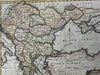 Balkans Turkey in Europe Hungary Tartary c.1790 Conder decorative hand color map