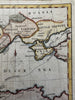 Balkans Turkey in Europe Hungary Tartary c.1790 Conder decorative hand color map